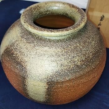 信楽　花瓶　信山作 新品】信楽焼 景山作 木箱入り 大きな壺 花瓶 - メルカリ
